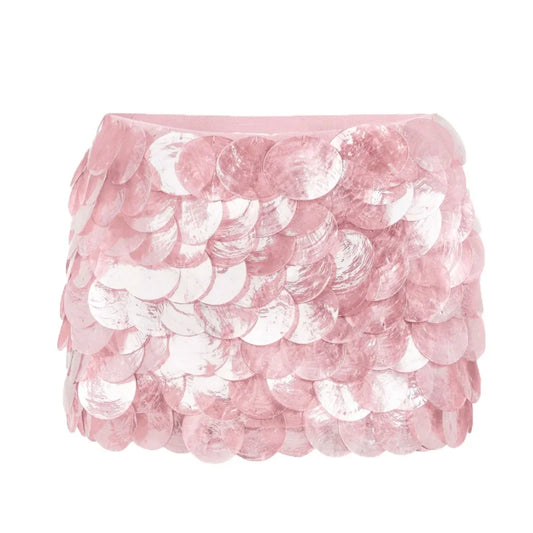 Sequined Layered Mermaid Mini Skirt