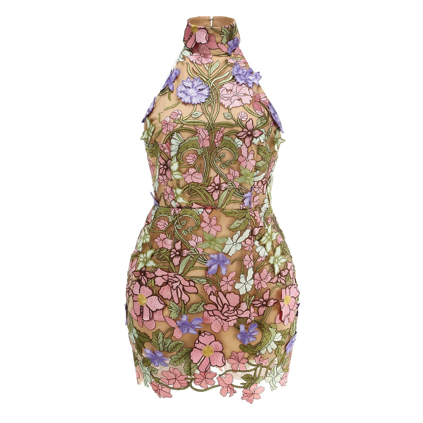 Embroidery flowery dress