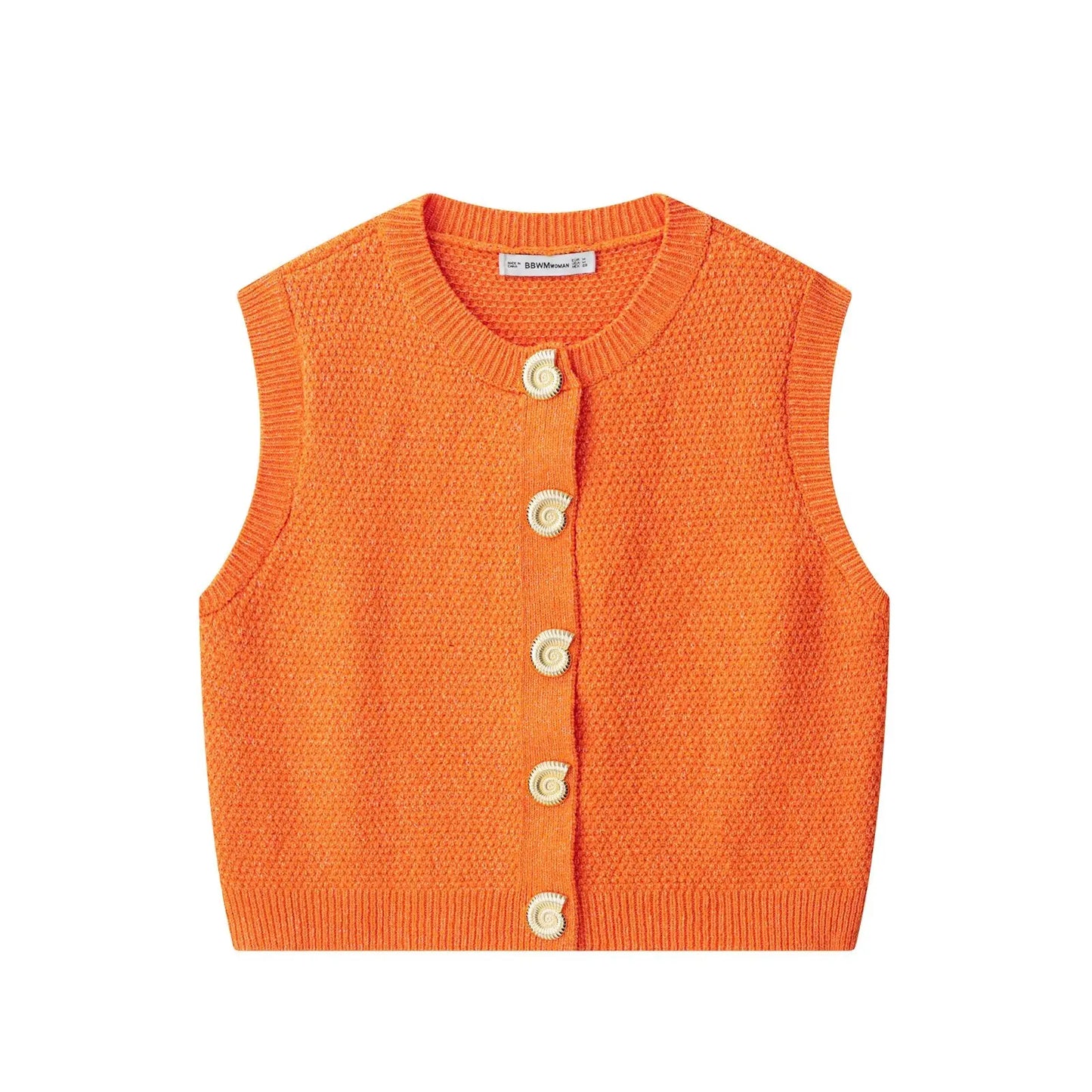 Buttons Knitting Vest