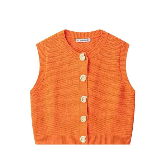 Buttons Knitting Vest