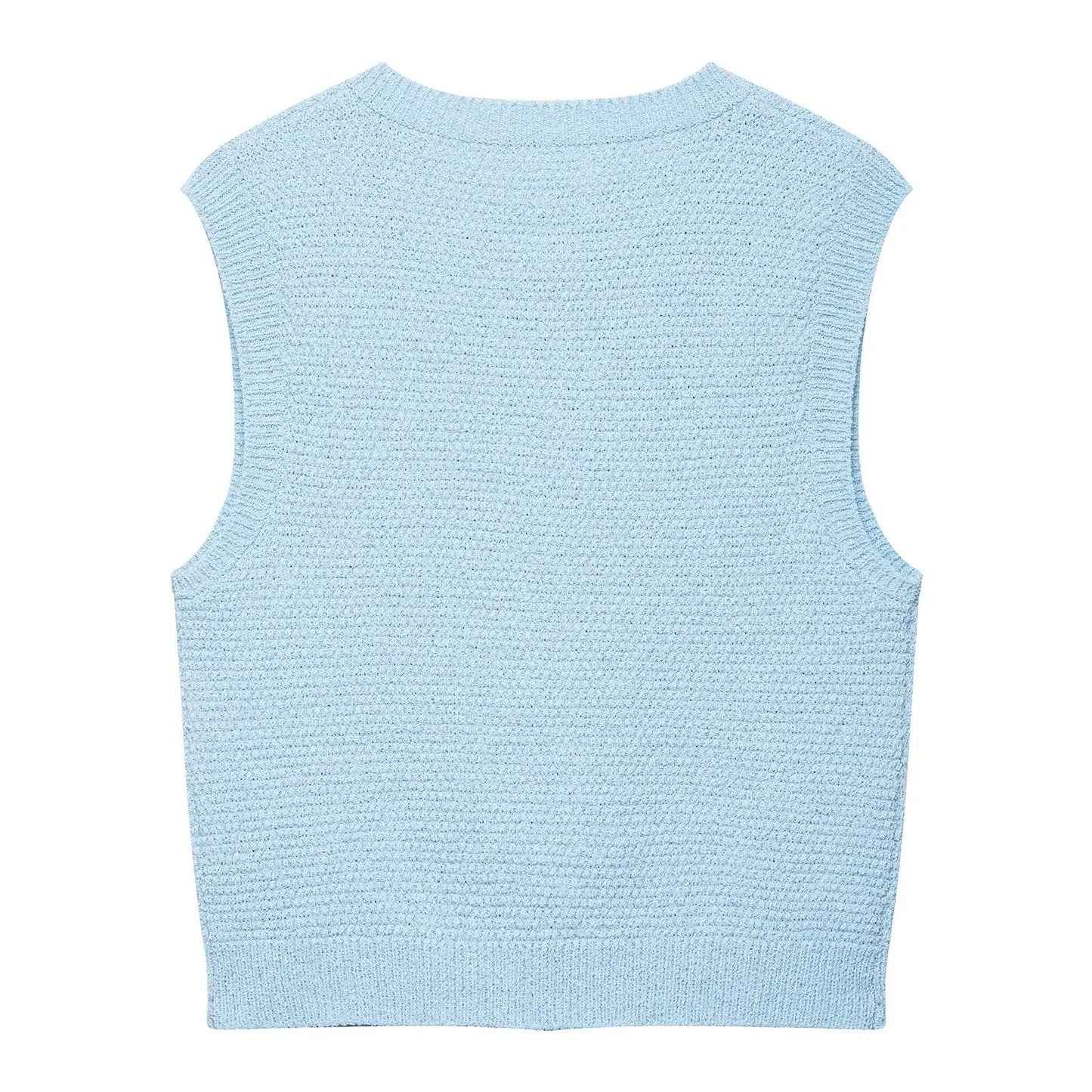 Buttons Knitting Vest