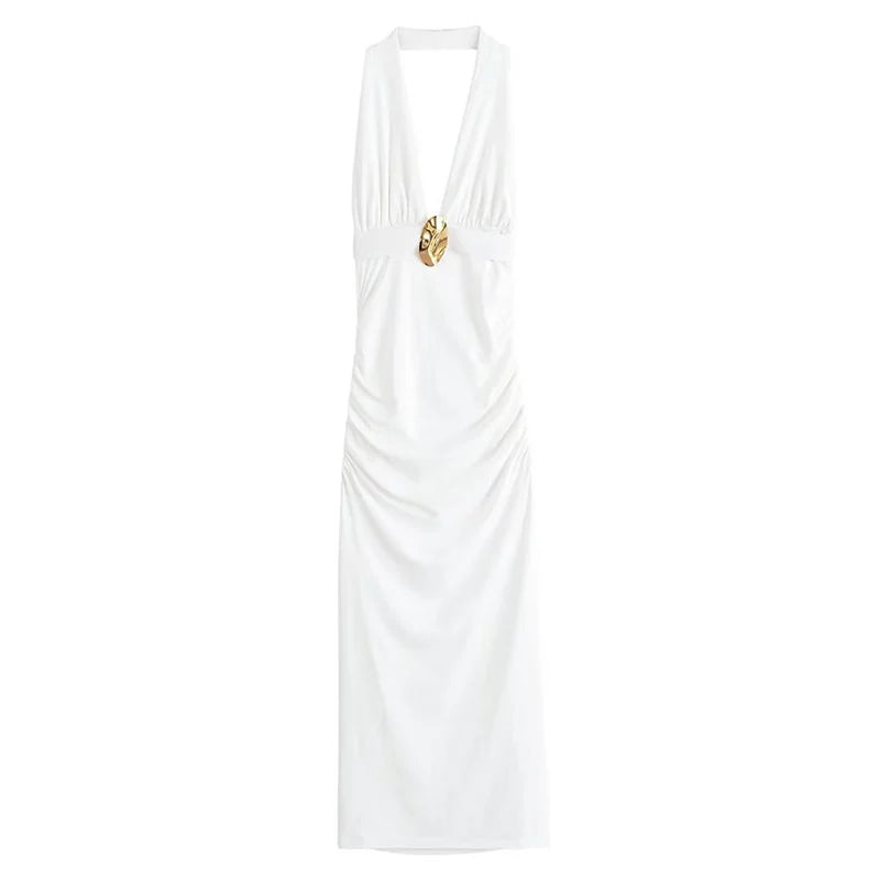 V-neck Maxi Dress