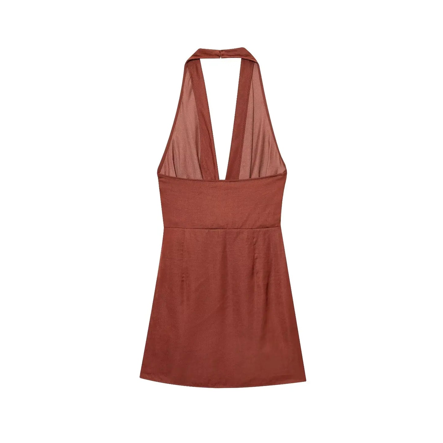 Slim Hanging Neck Mini Dress