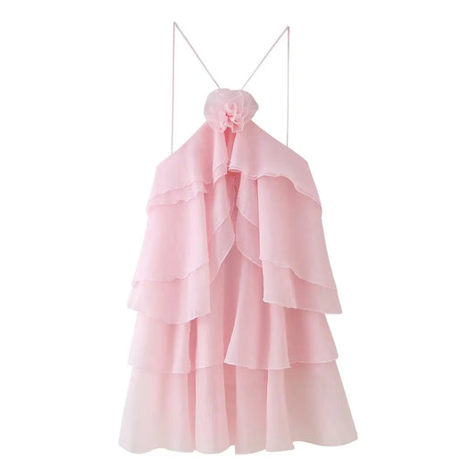 ruffled short dress