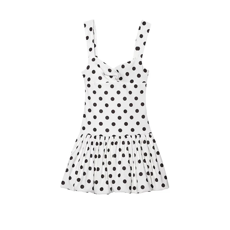Retro chic polka dot mini dress