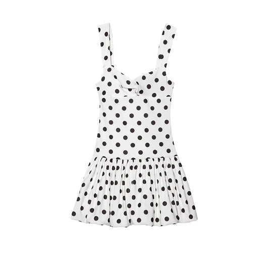Retro chic polka dot mini dress