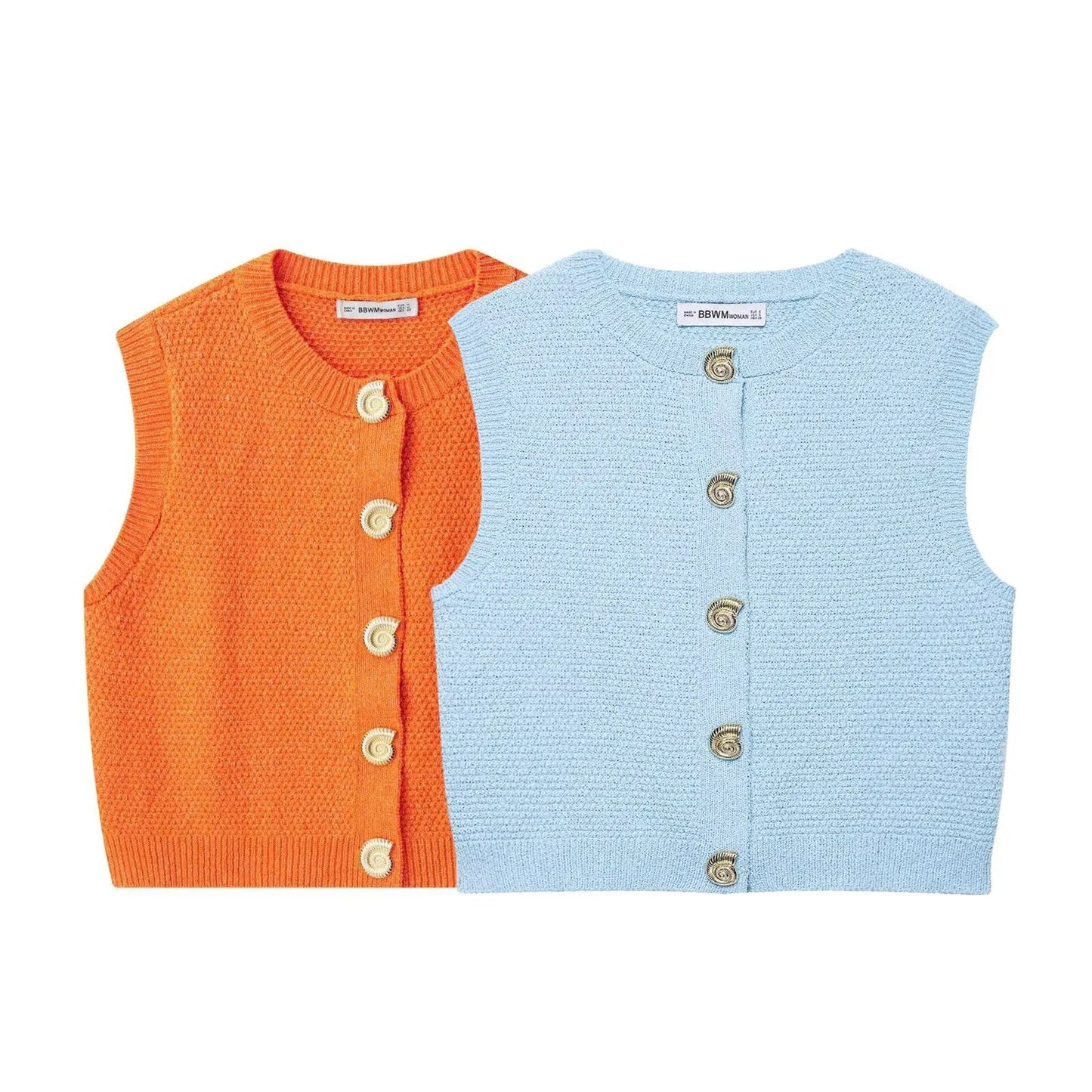 Buttons Knitting Vest