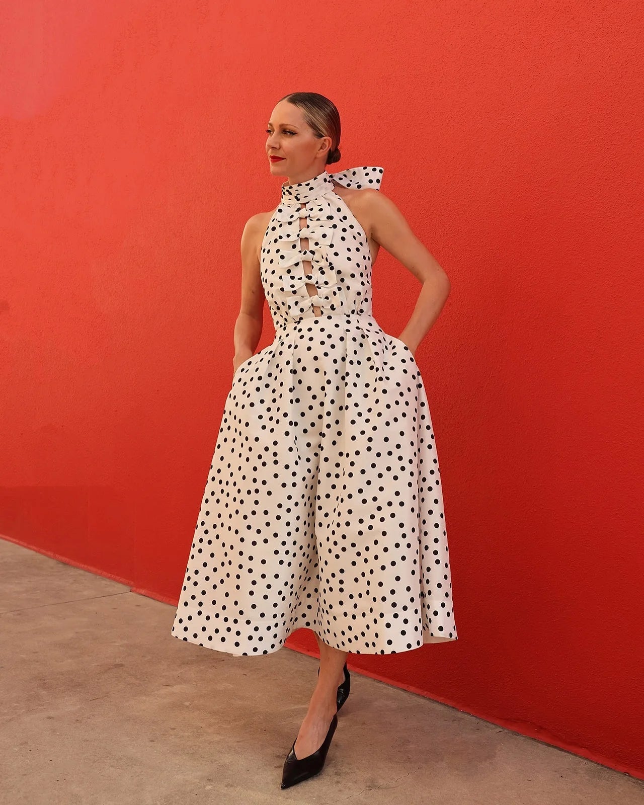 Polka-dot Evening Dress