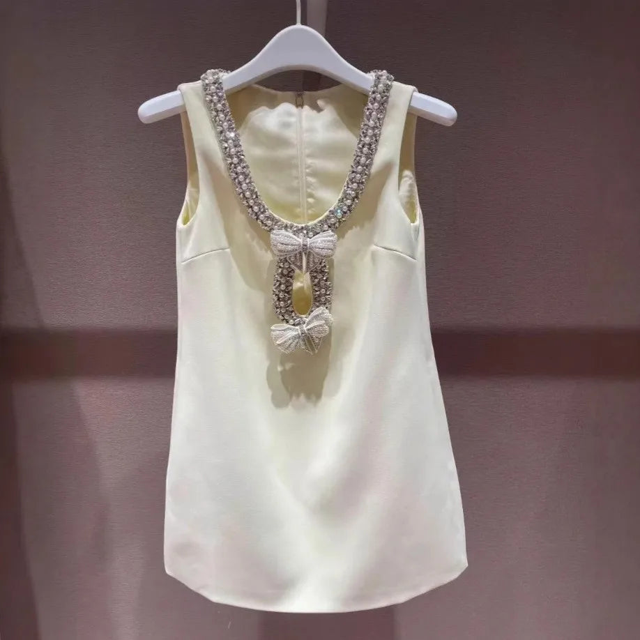 Bow Diamond Hollow Out Dress