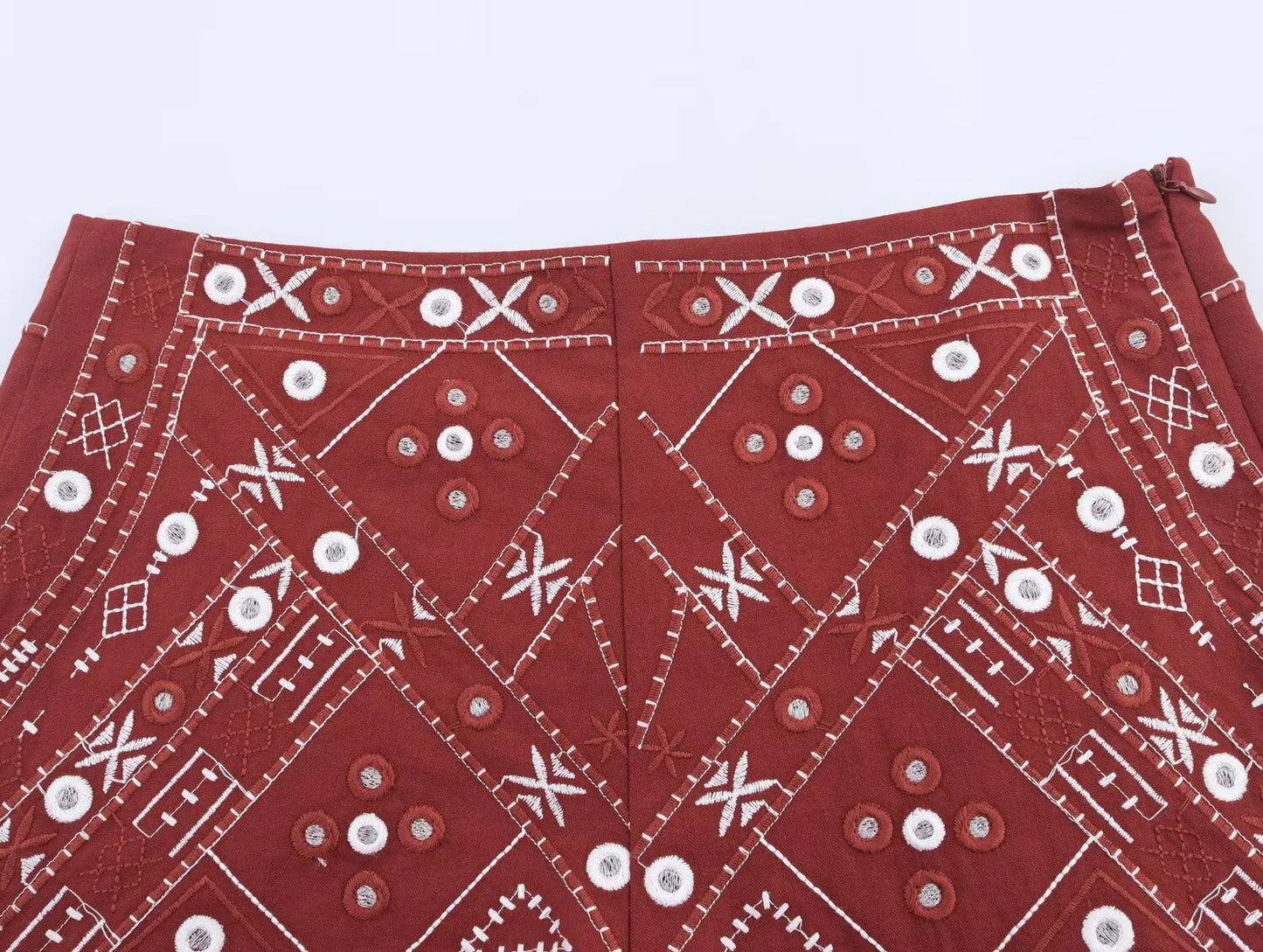 Embroidered vest and shorts set