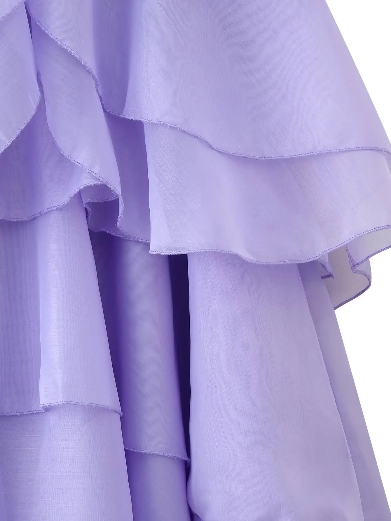 flower layered ruffled suspender dress