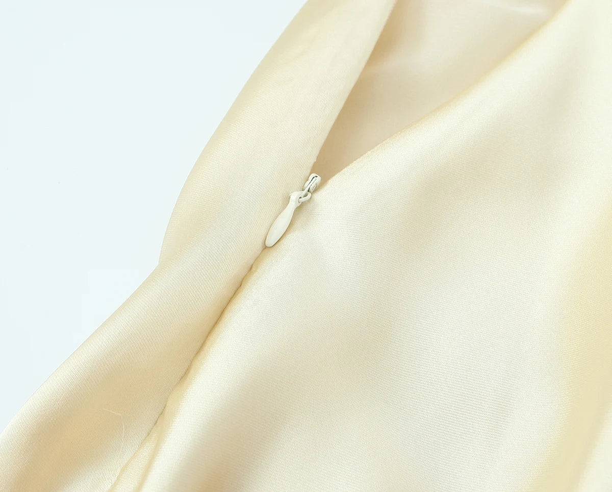 satin scarf dress