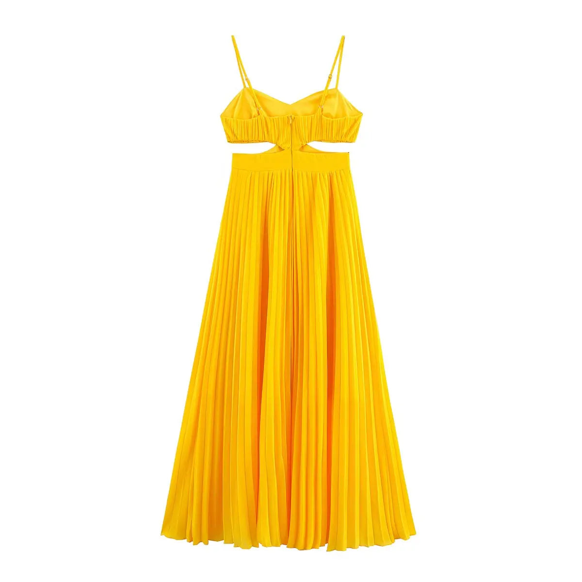 pleated suspender dress