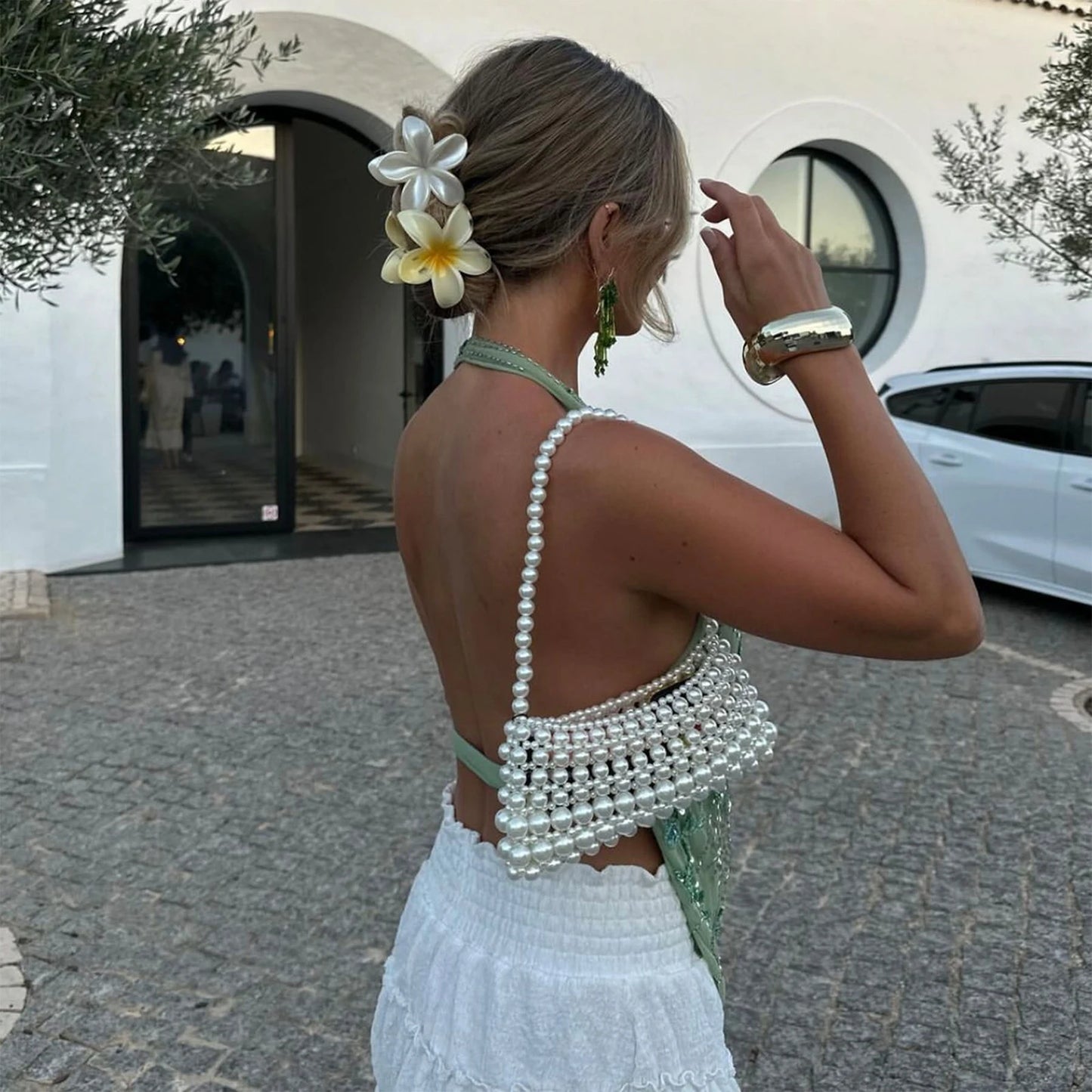 Halter Neck Crop Tank Top