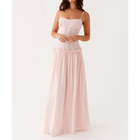 Ruffled Low Waist Slip Cami Dress