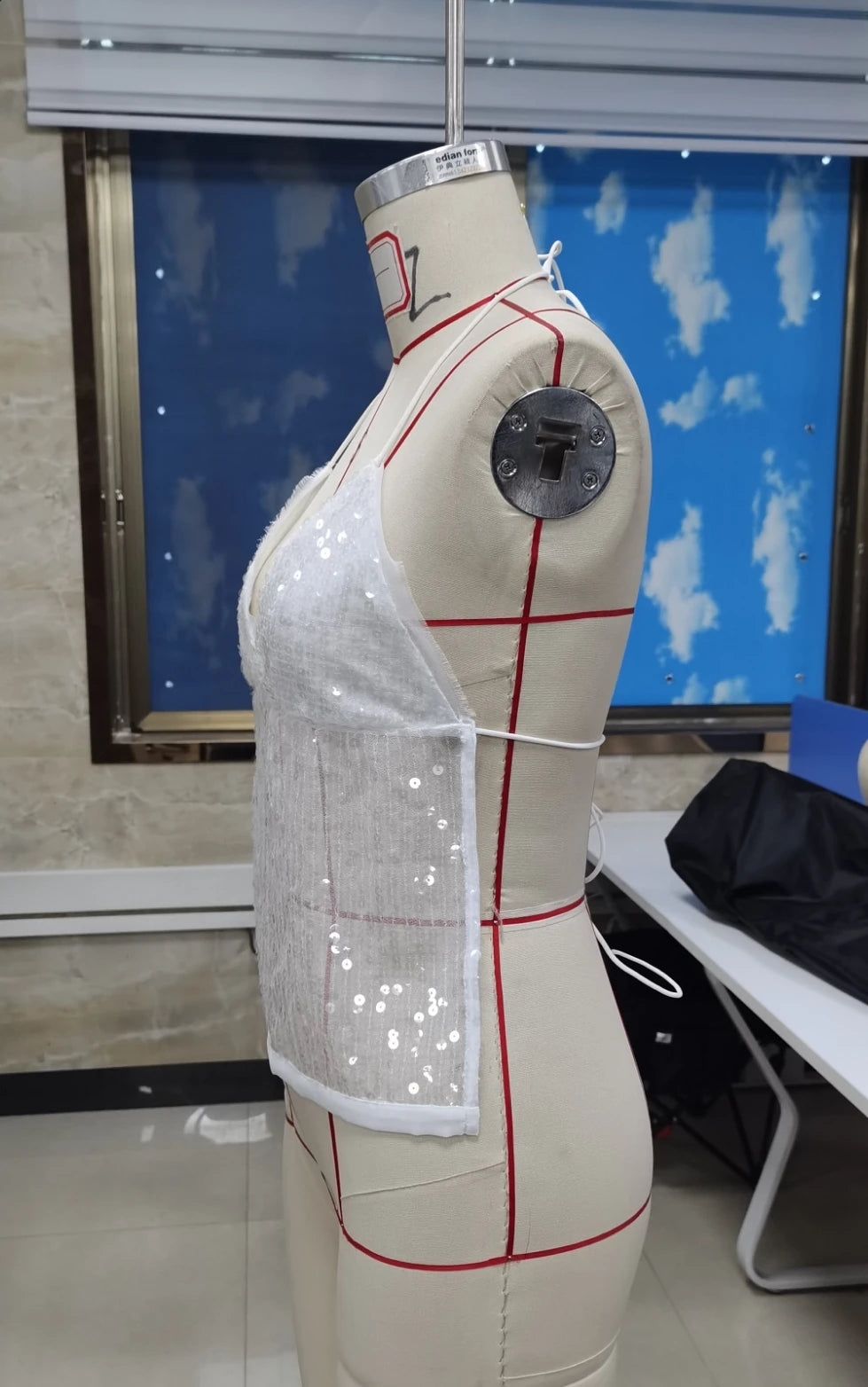 Sequins Backless CropTop