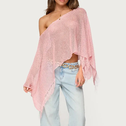 Off Shoulder Knitwear Top