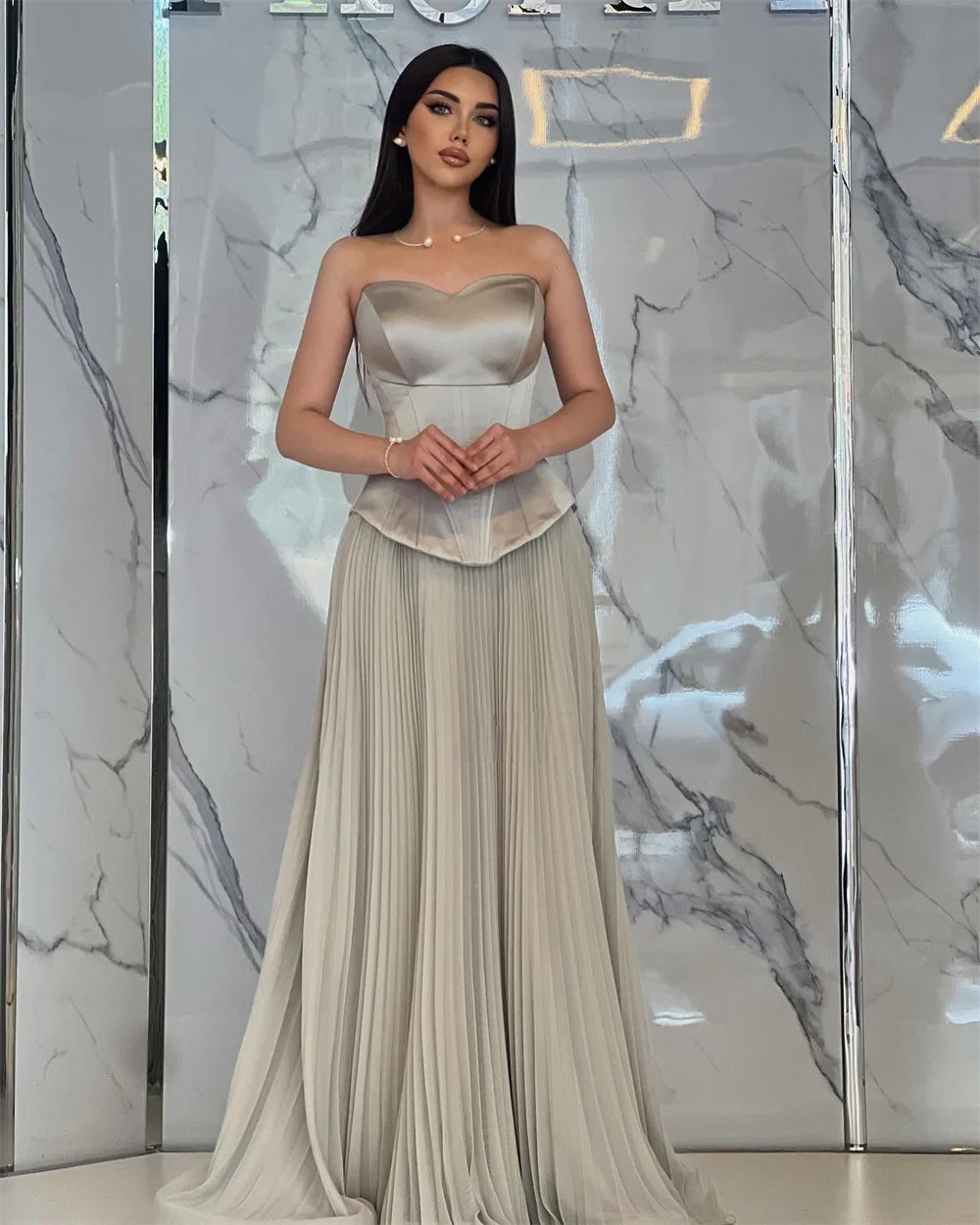 Neck Draped Dress