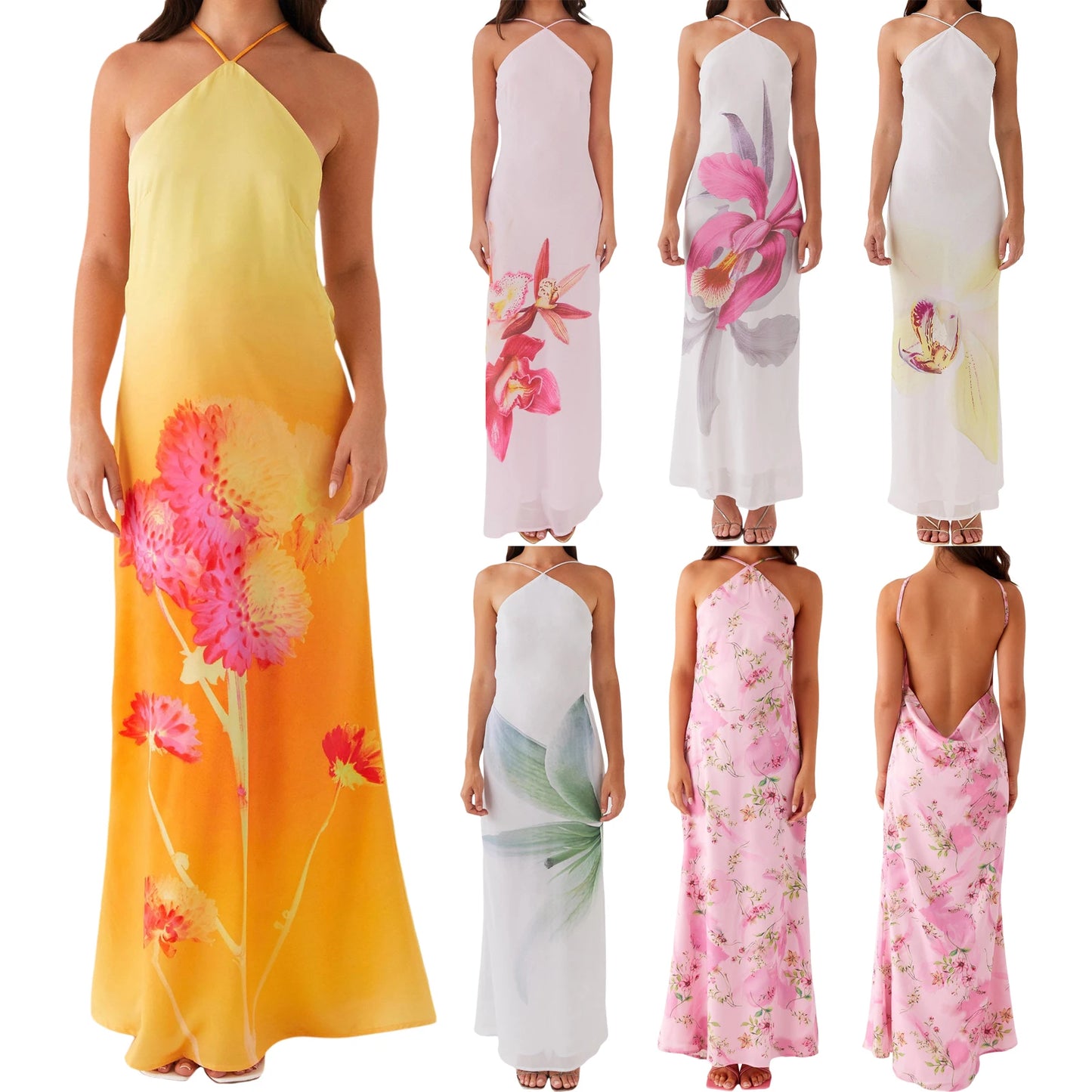 Flower Party Long Dress