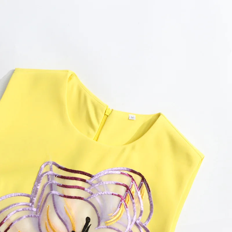 Flowers Splicing Dress