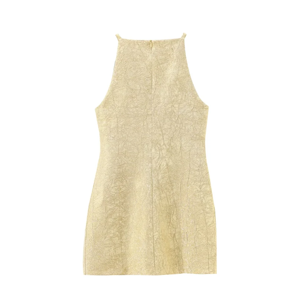 Round Neck Sleeveless Short Dress