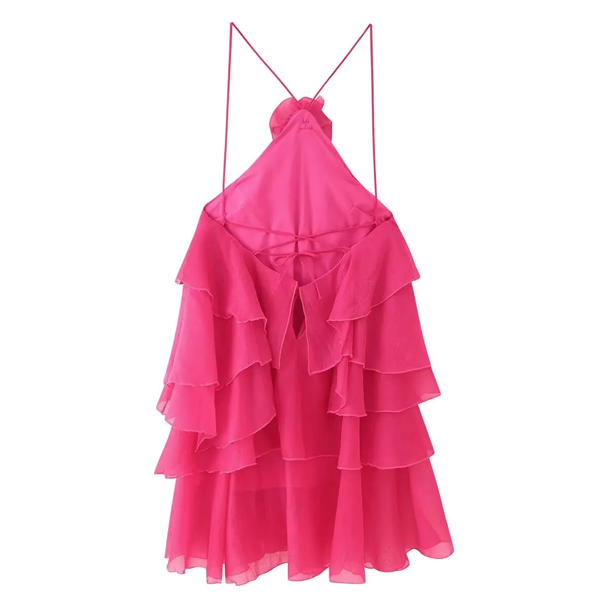 ruffled short dress