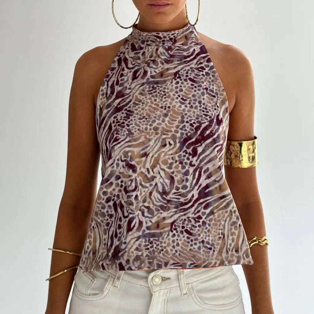 Backless Flower Top