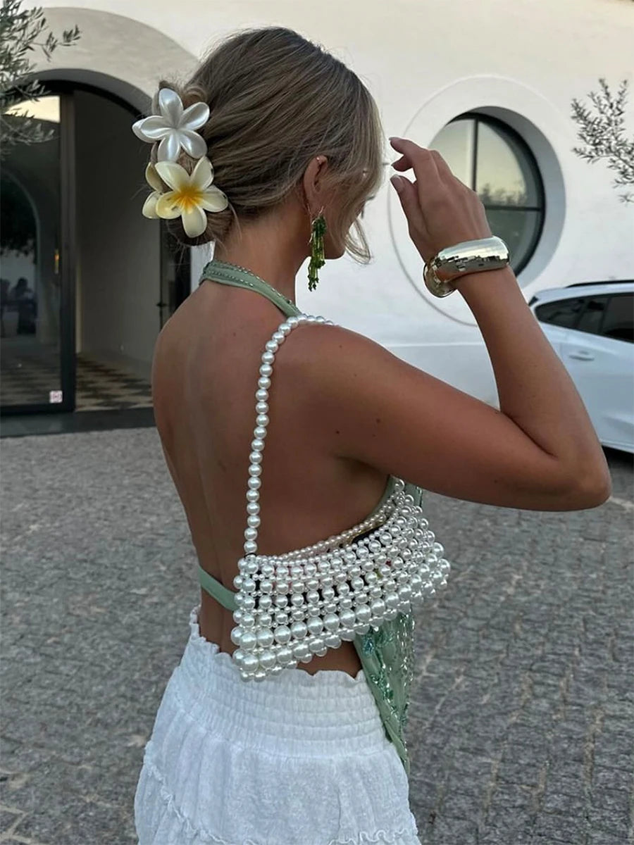 Halter Neck Crop Tank Top