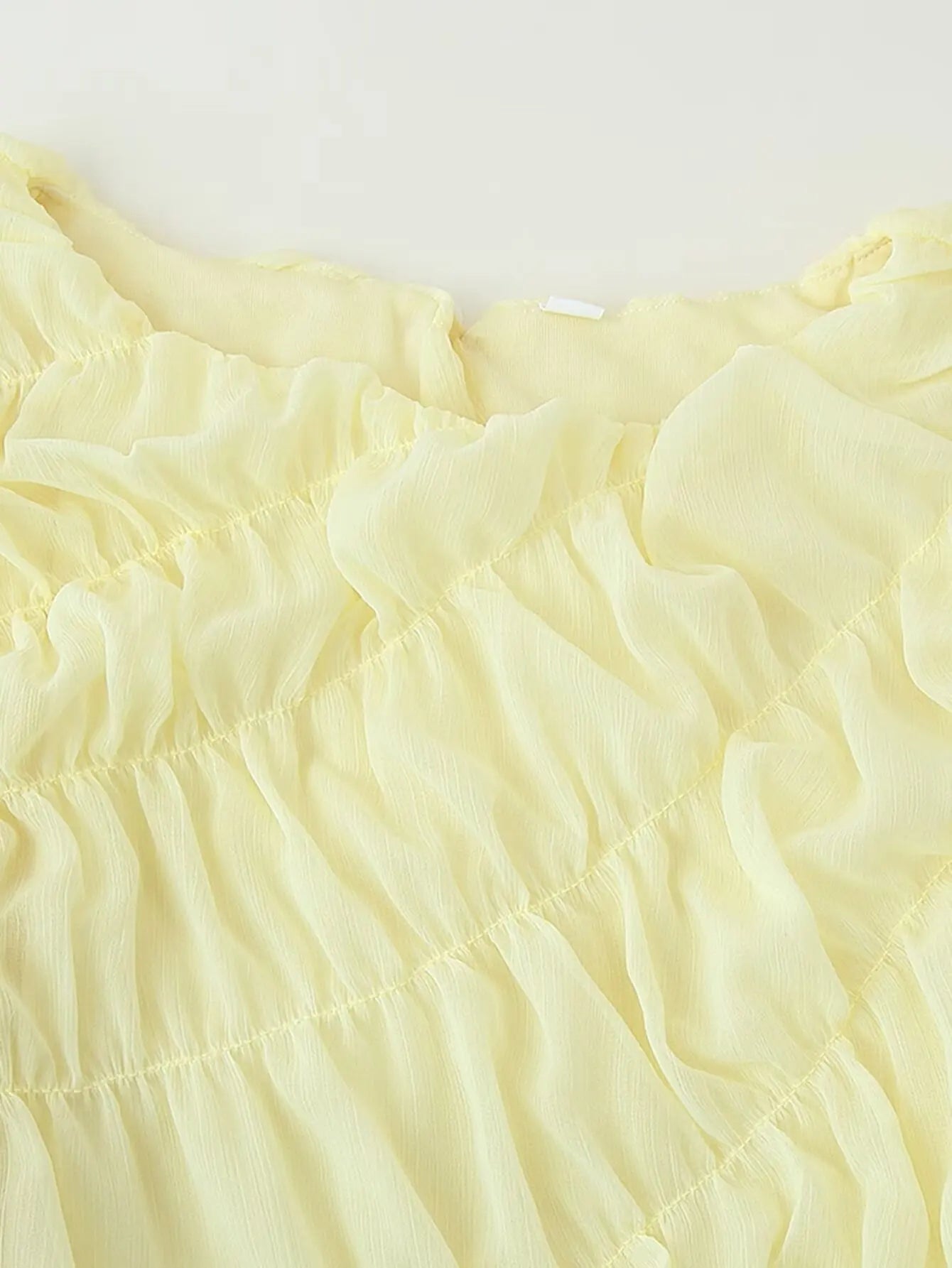 pleated long-sleeved dress