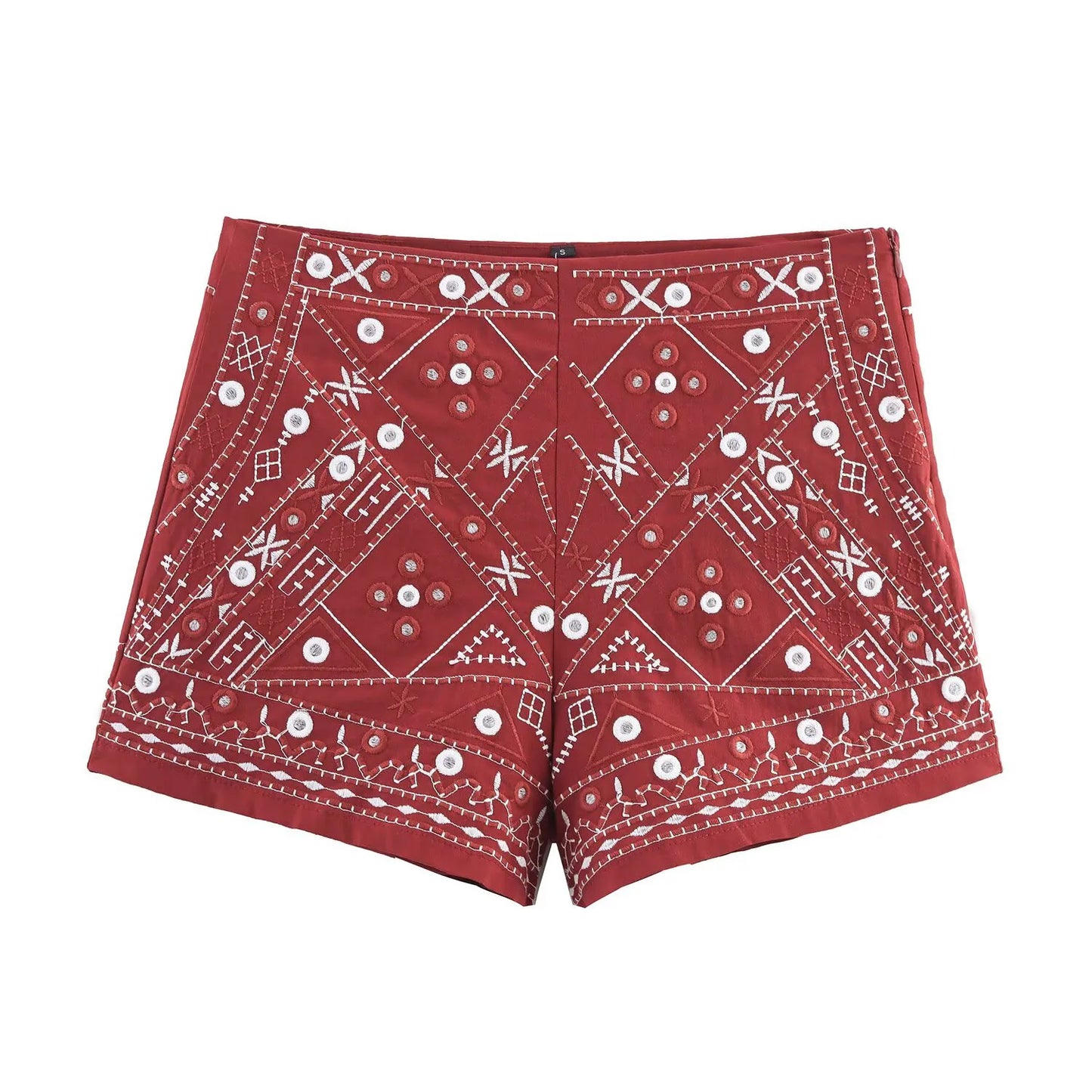 Embroidered vest and shorts set