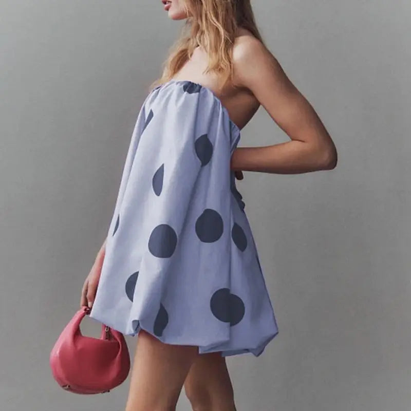 Dot Print Puffball Dress