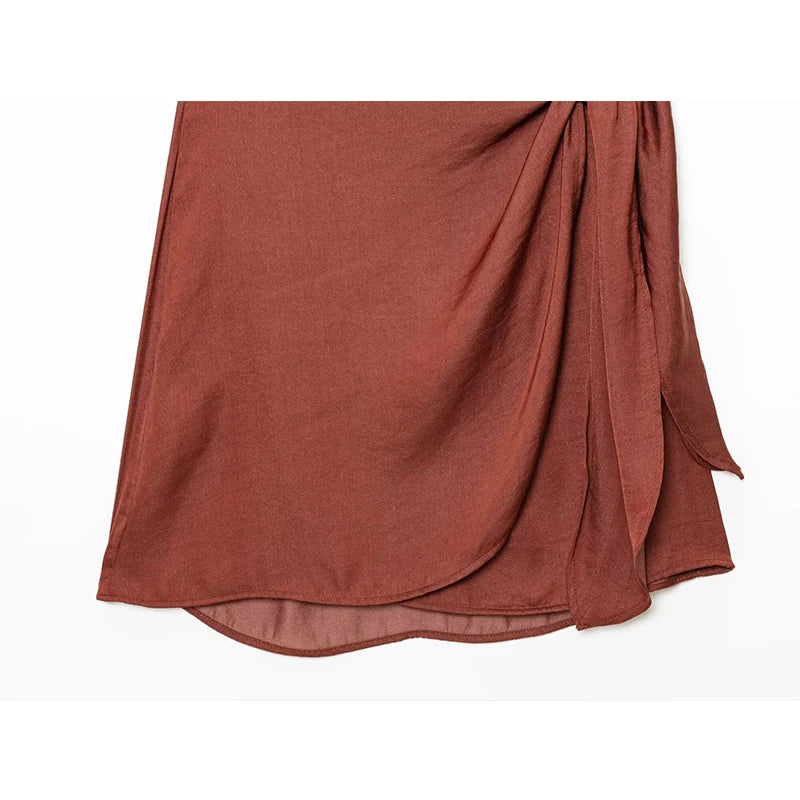 Slim Hanging Neck Mini Dress