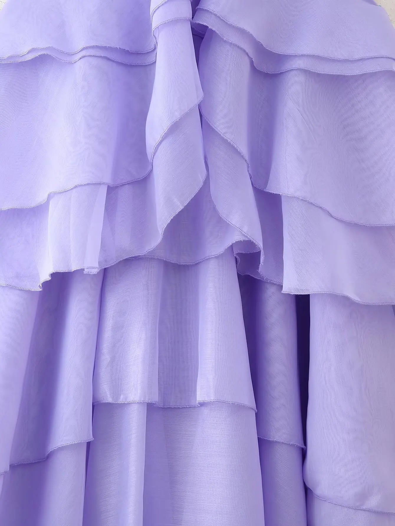 flower layered ruffled suspender dress