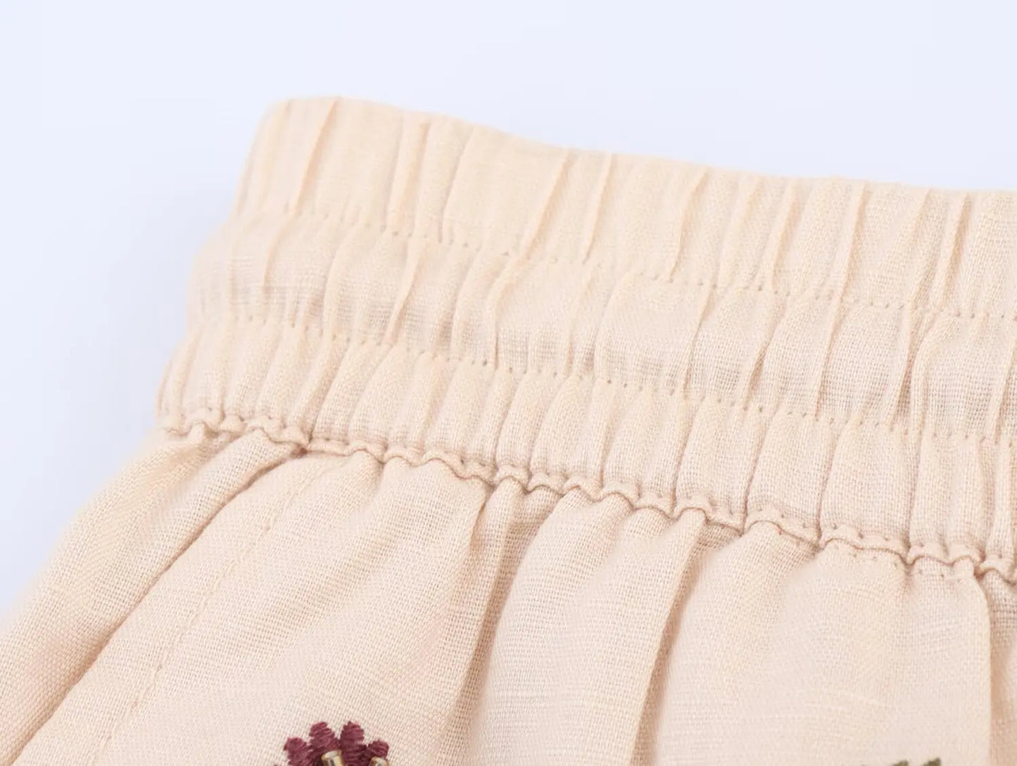 Embroidery Short and Top two piece set