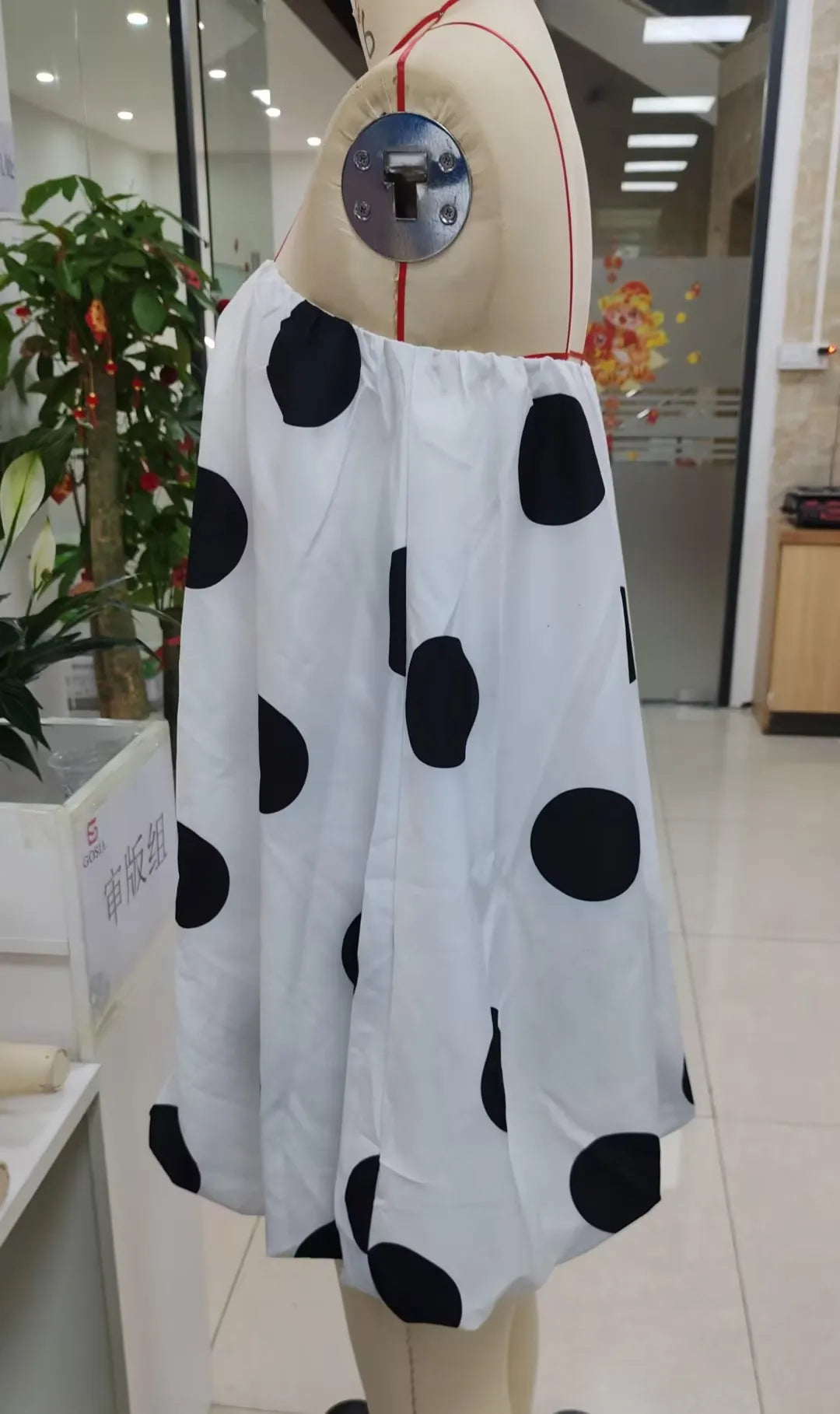 Dot Print Puffball Dress