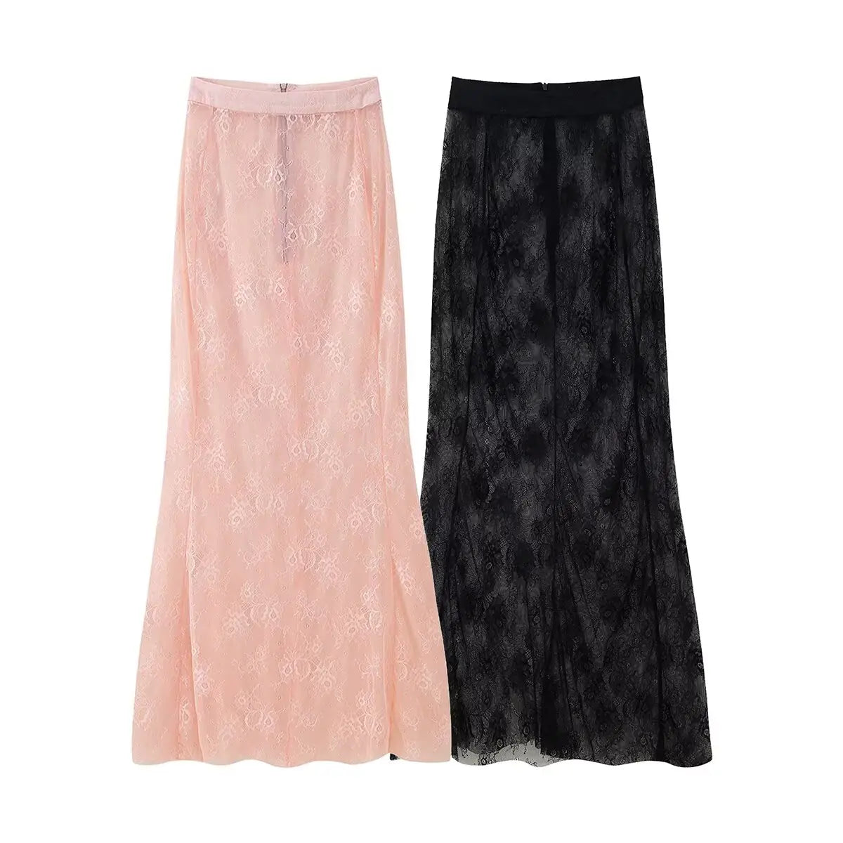 lace skirt long fishtail skirt