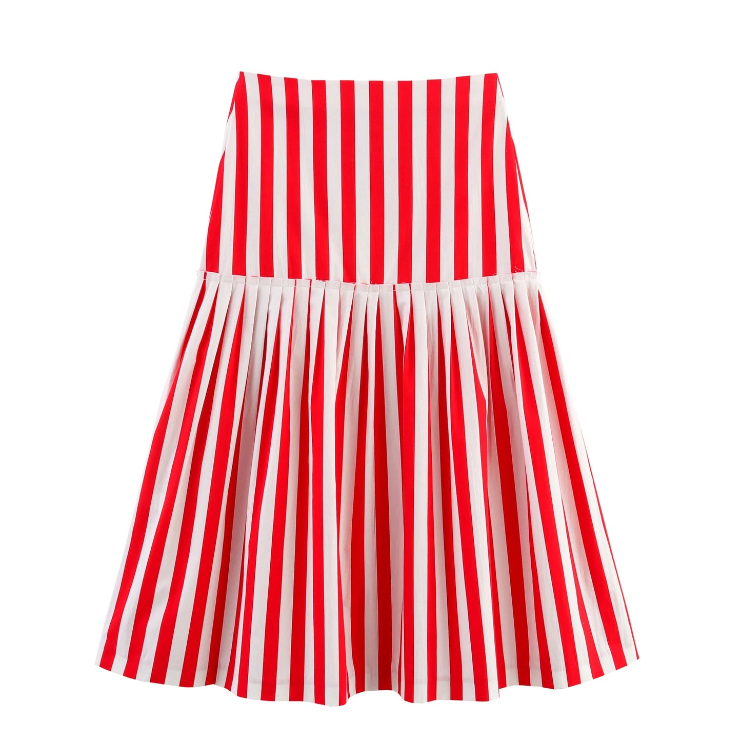 high waist striped skirt