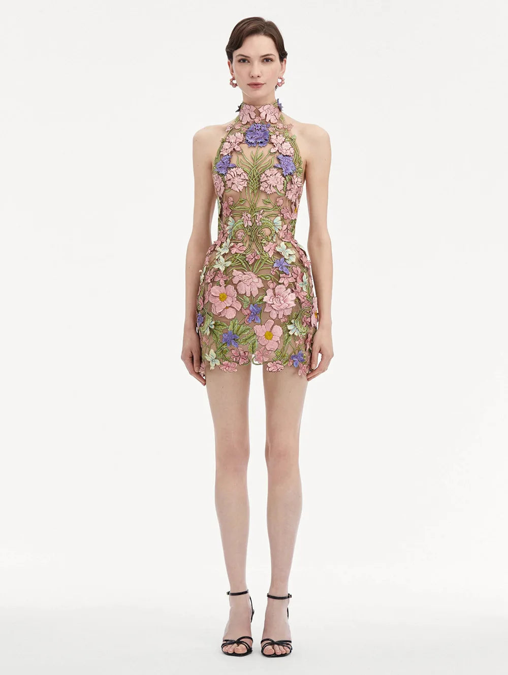 Embroidery flowery dress