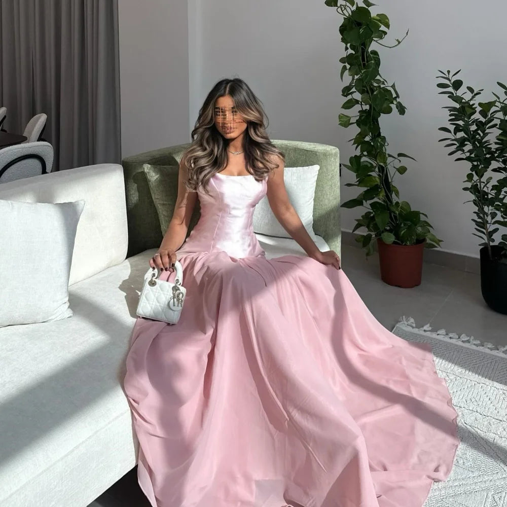Pink Satin Dress