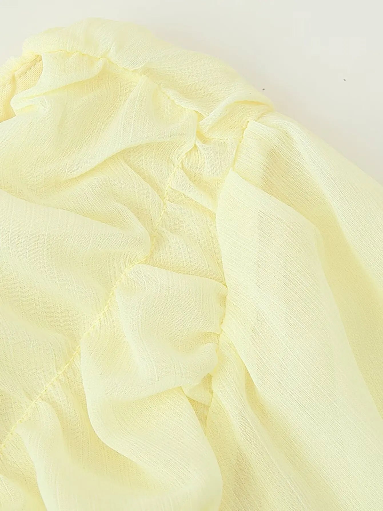 pleated long-sleeved dress