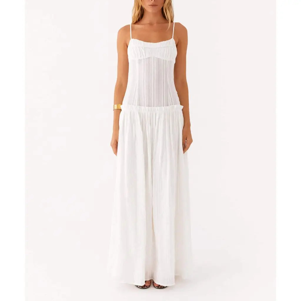 Ruffled Low Waist Slip Cami Dress