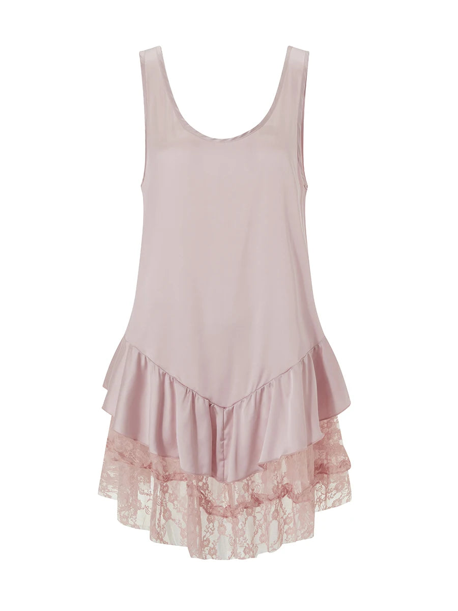Ruffled Backless Mini Dress
