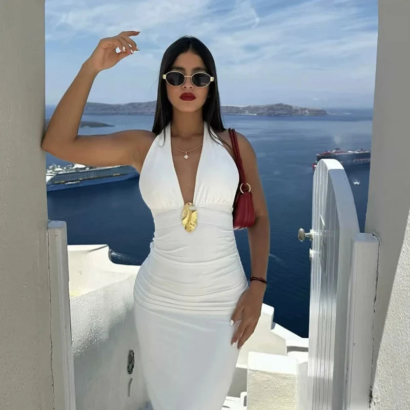 V-neck Maxi Dress