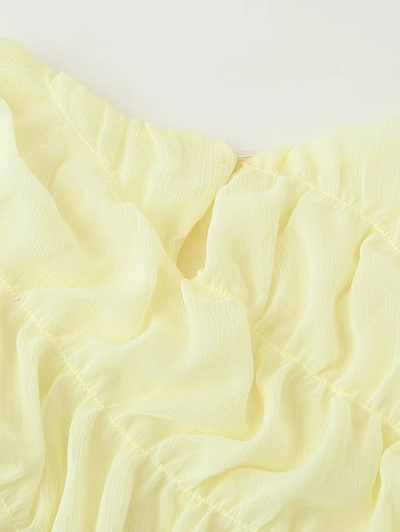pleated long-sleeved dress