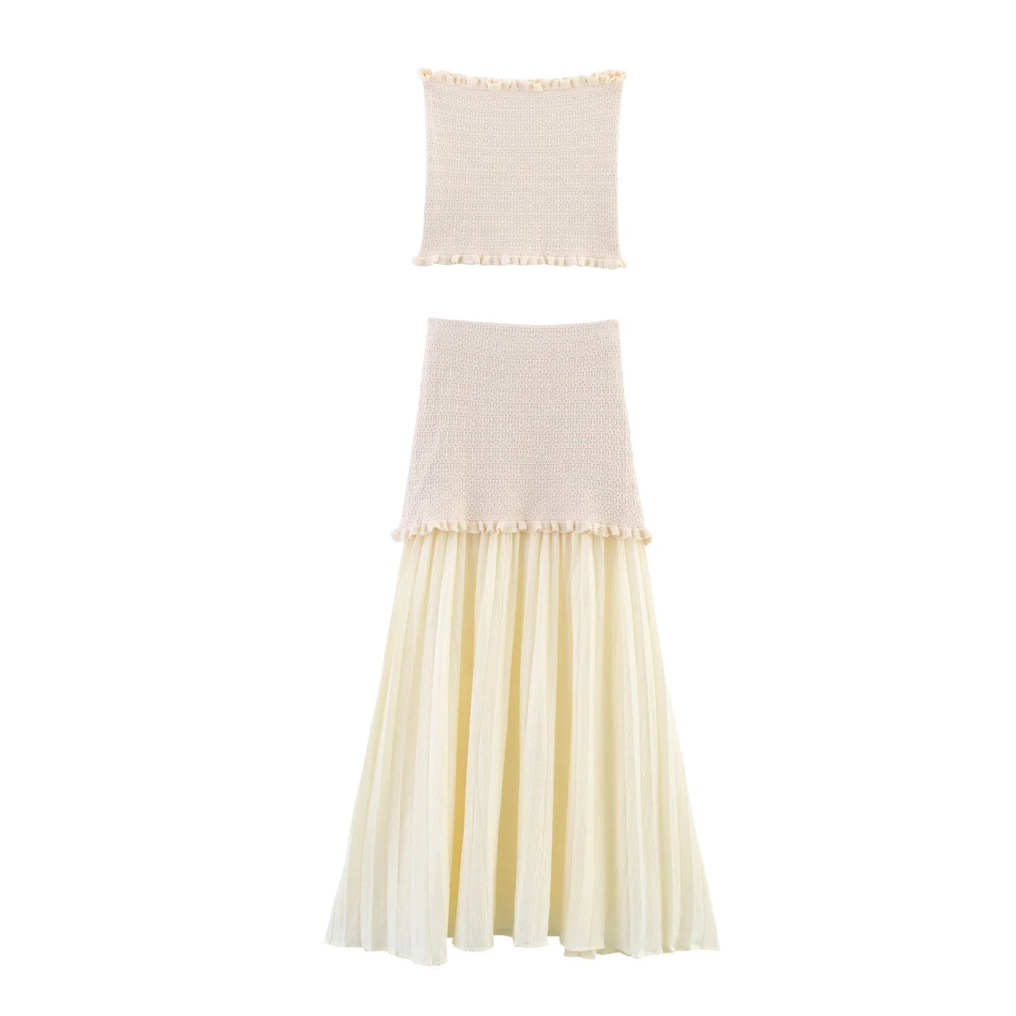 Short and Sleeve Knitted Cardigan Half Skirt Set