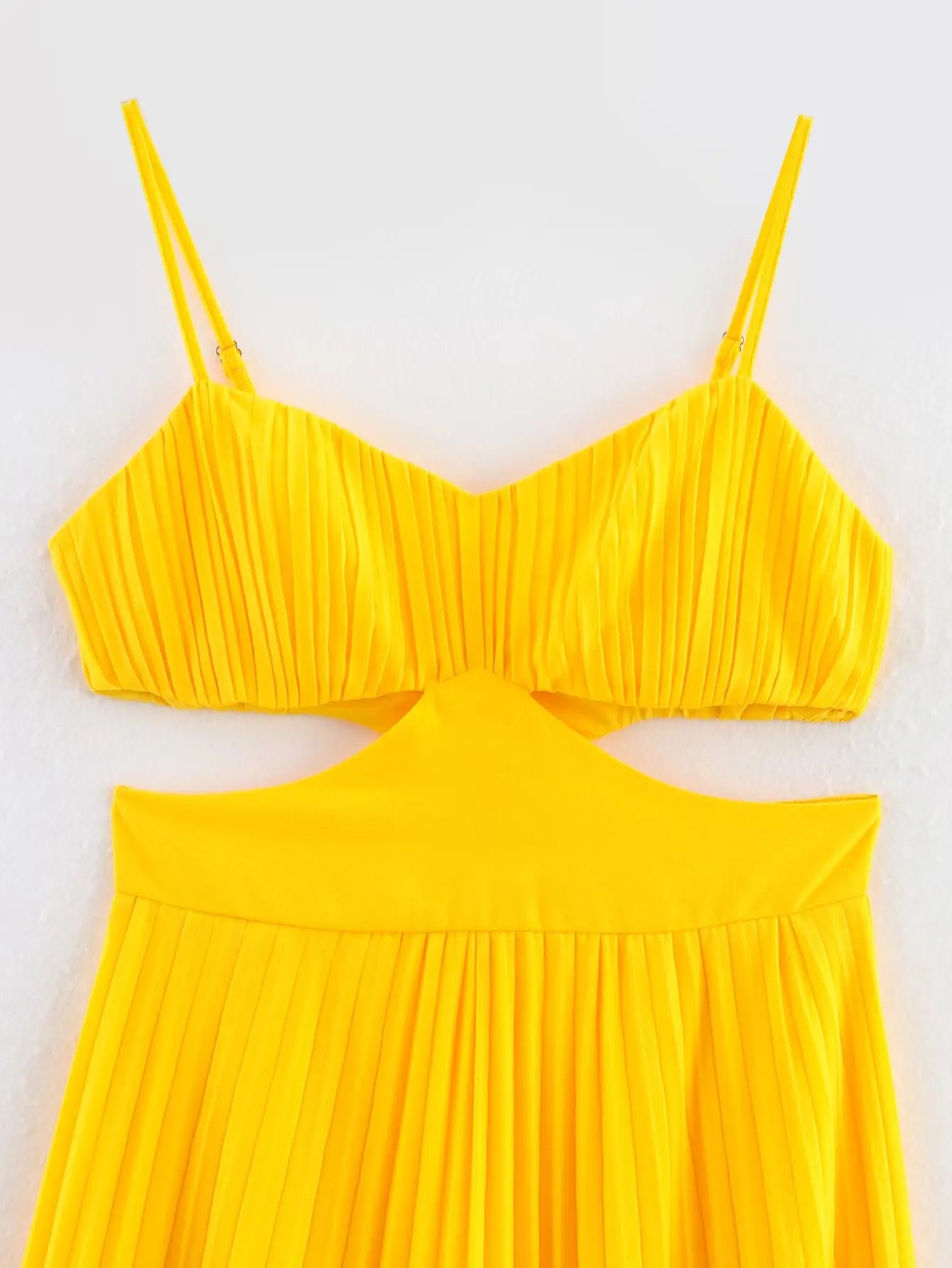 pleated suspender dress