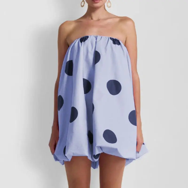 Dot Print Puffball Dress