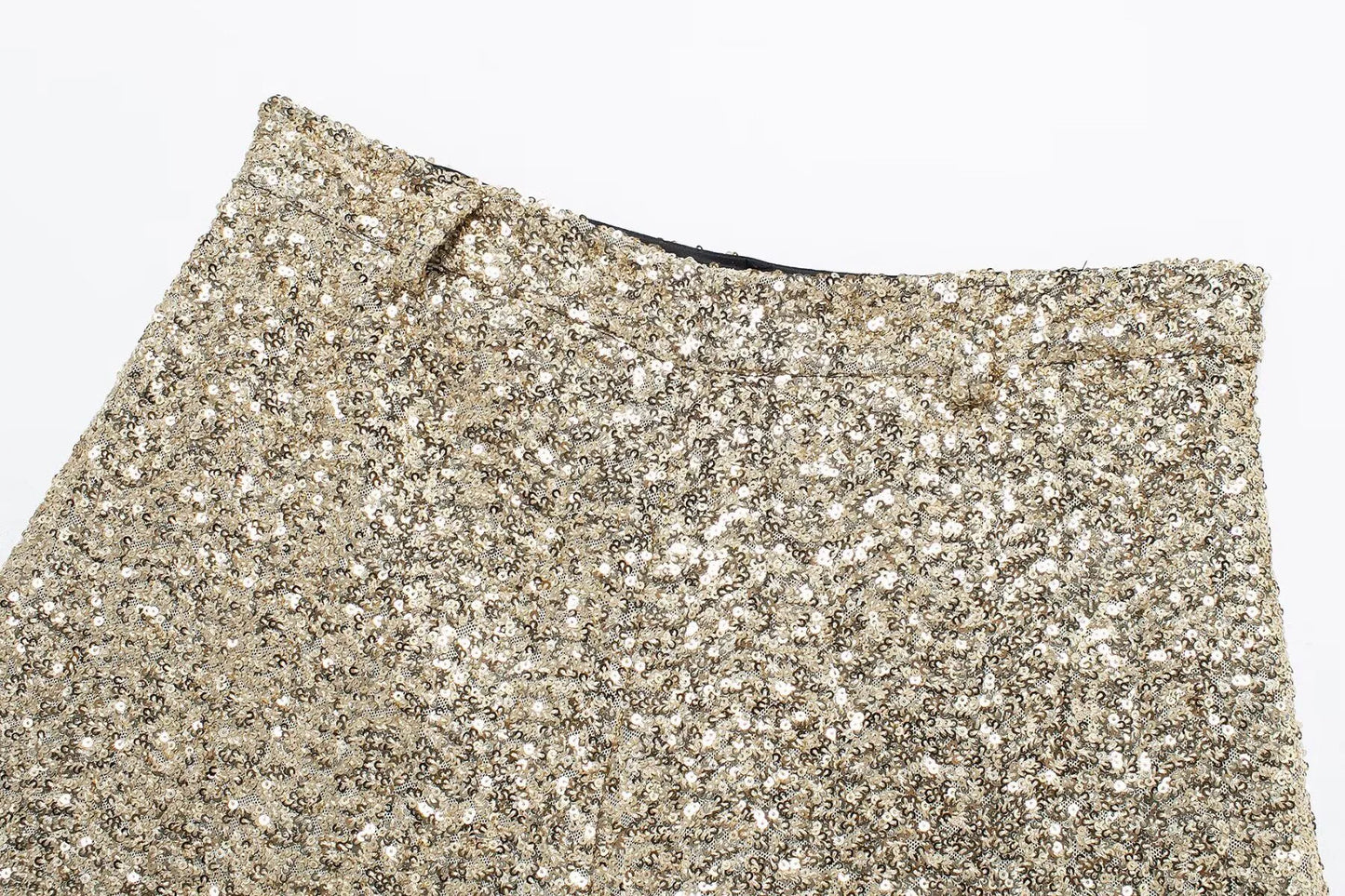 Sequins Mid-waist Shorts
