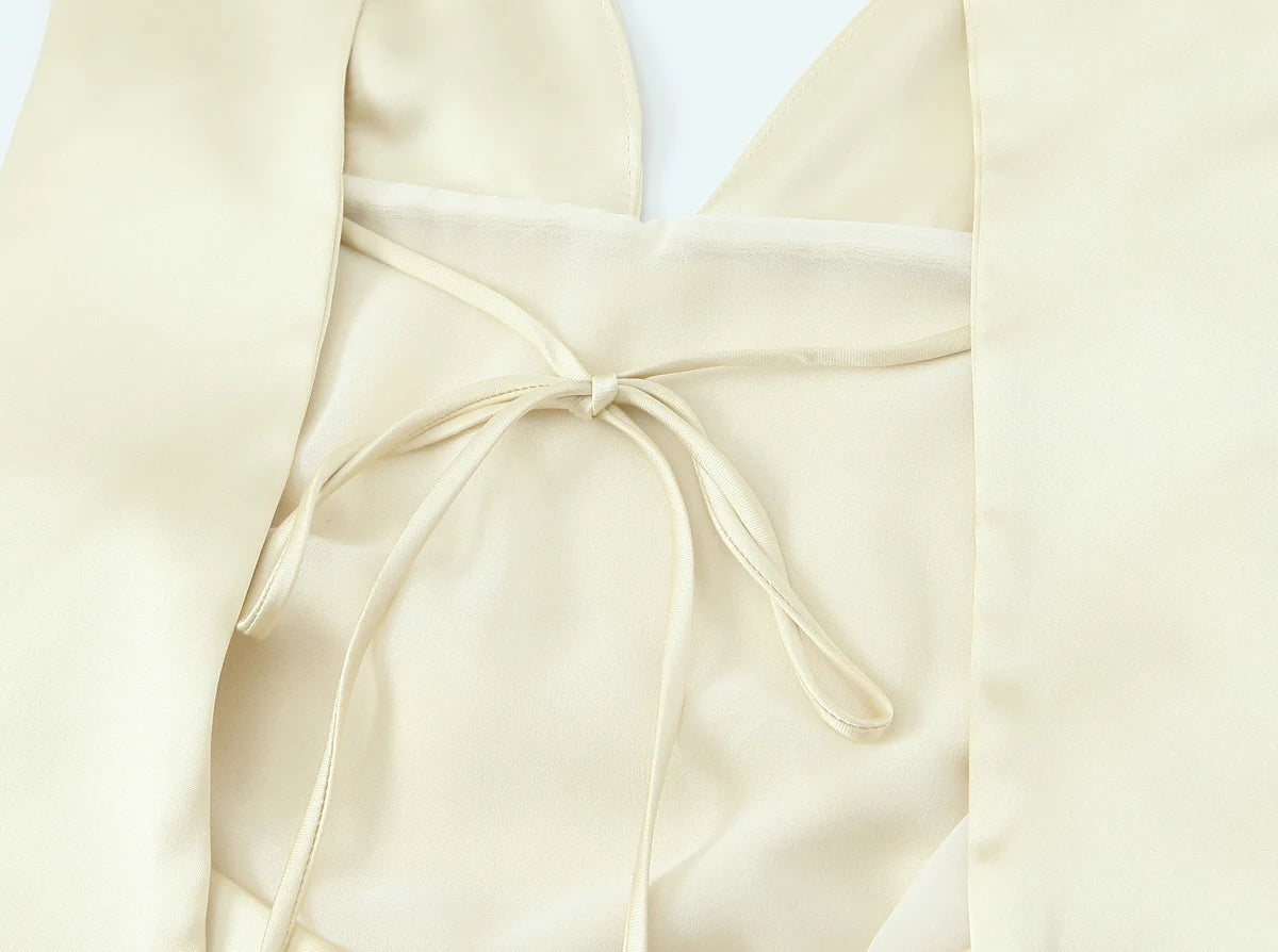 satin scarf dress