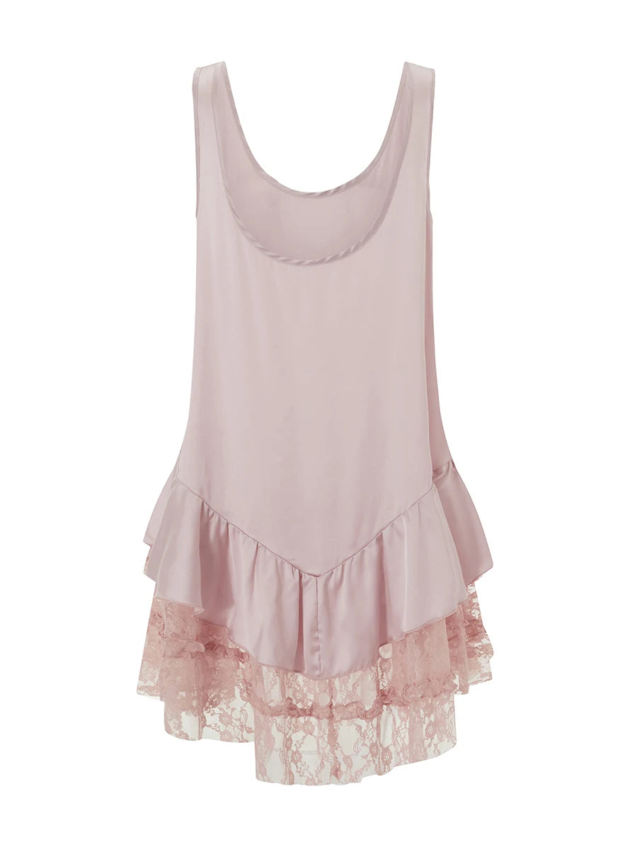 Ruffled Backless Mini Dress